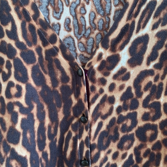 Lucky Brand Leopard Cardigan - Picture 2 of 5
